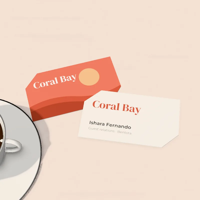 Die-cut business cards