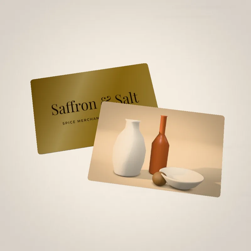 Foil postcards