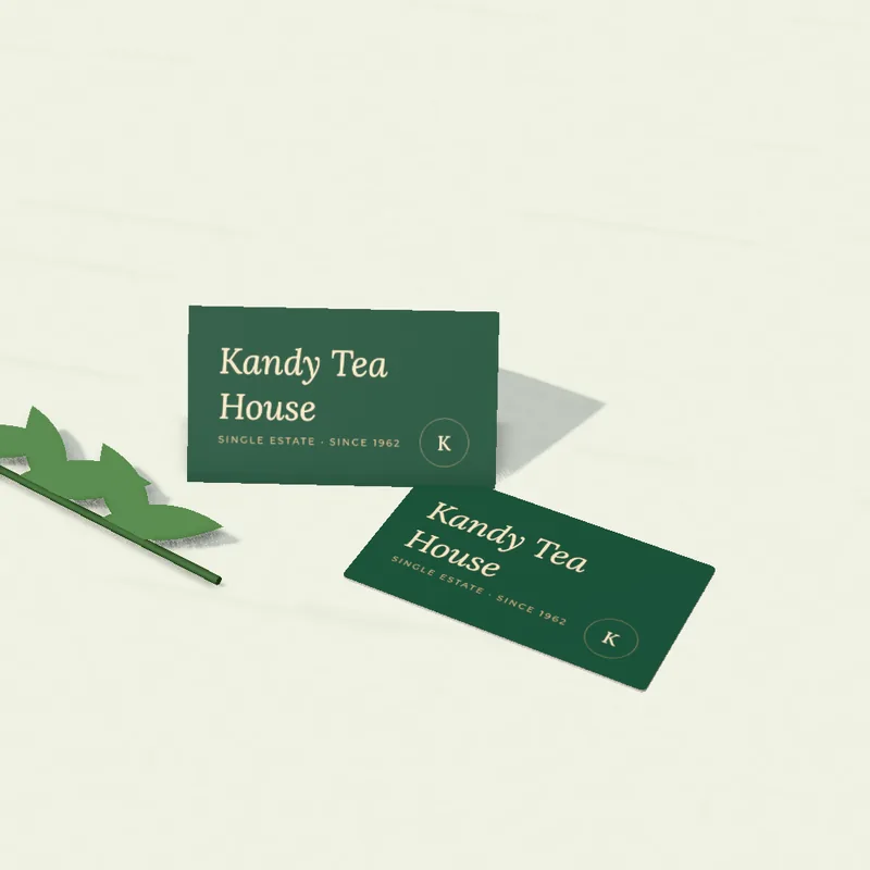 Folded business cards