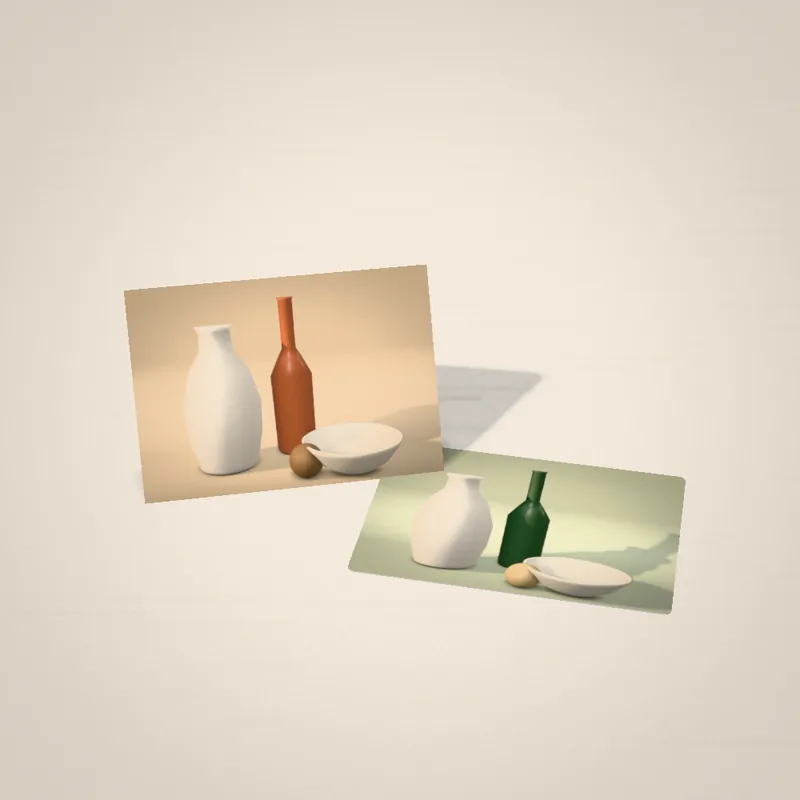 Folded postcards
