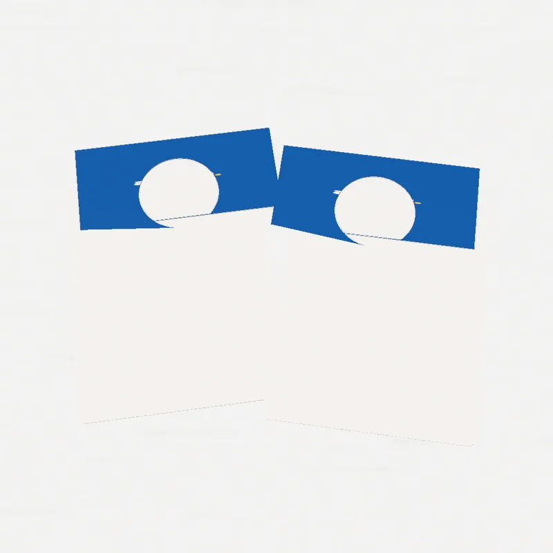 Header cards and bag toppers