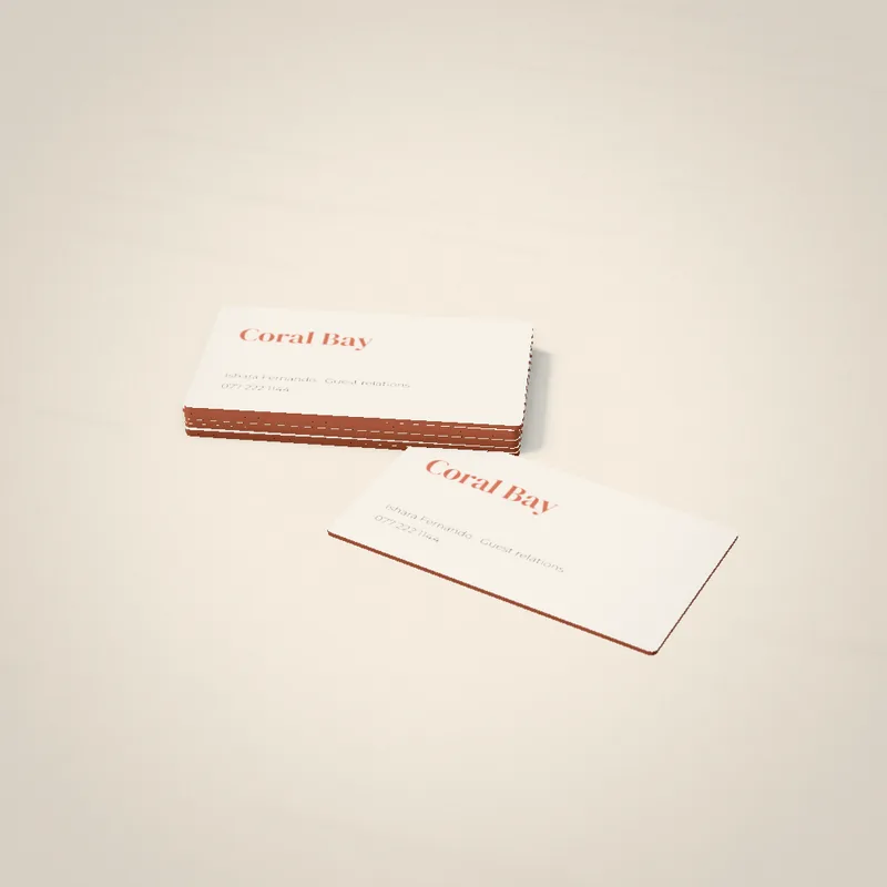 Painted edge business cards