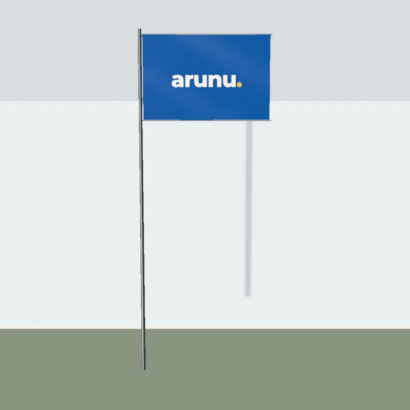 Rectangle and pole flags